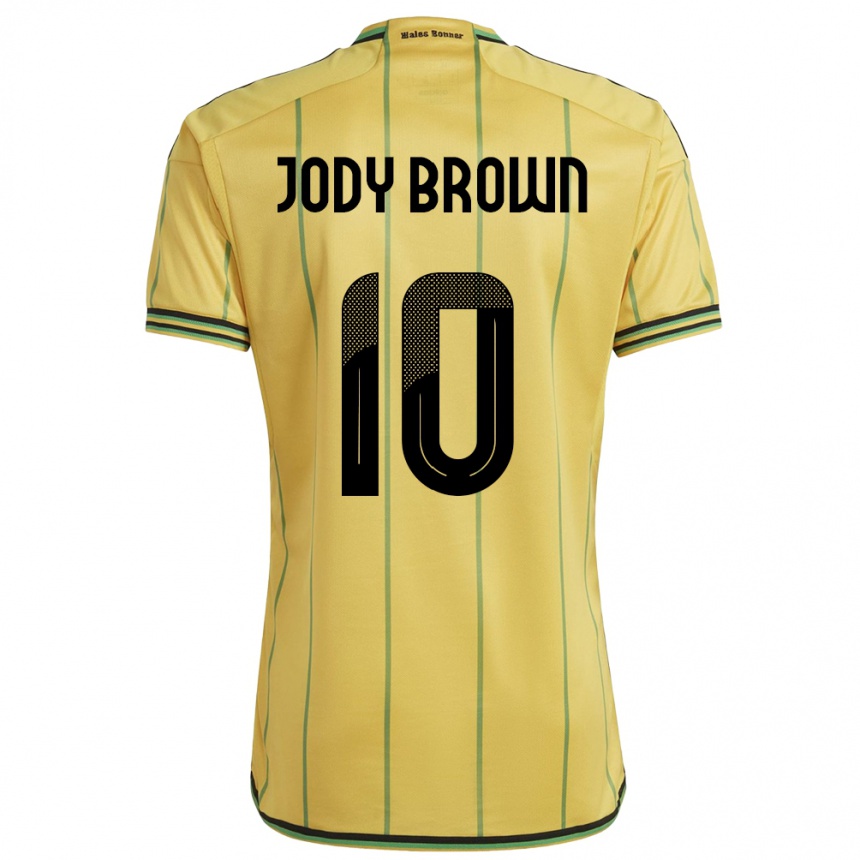 Niño Fútbol Camiseta Jamaica Jody Brown #10 Amarillo 1ª Equipación 24-26