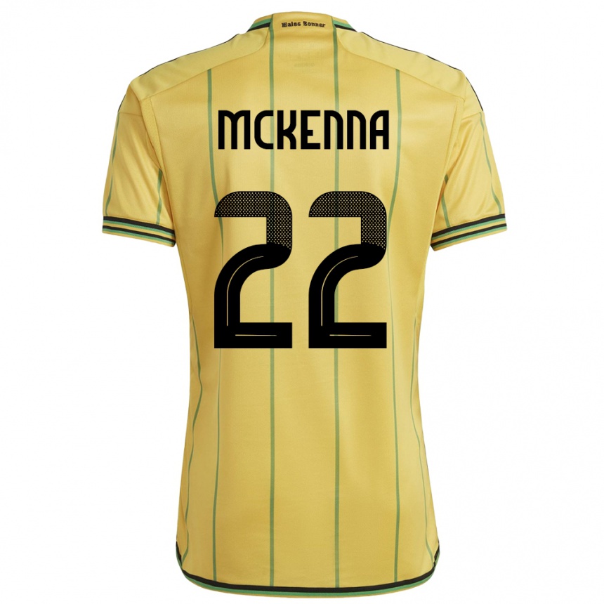 Niño Fútbol Camiseta Jamaica Kayla Mckenna #22 Amarillo 1ª Equipación 24-26