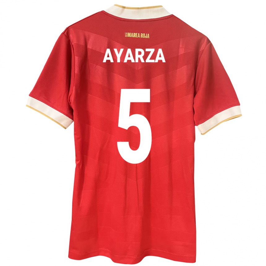 Niño Fútbol Camiseta Panamá Abdiel Ayarza #5 Rojo 1ª Equipación 24-26