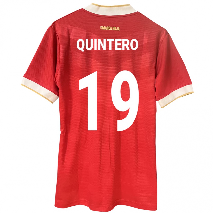 Niño Fútbol Camiseta Panamá Alberto Quintero #19 Rojo 1ª Equipación 24-26