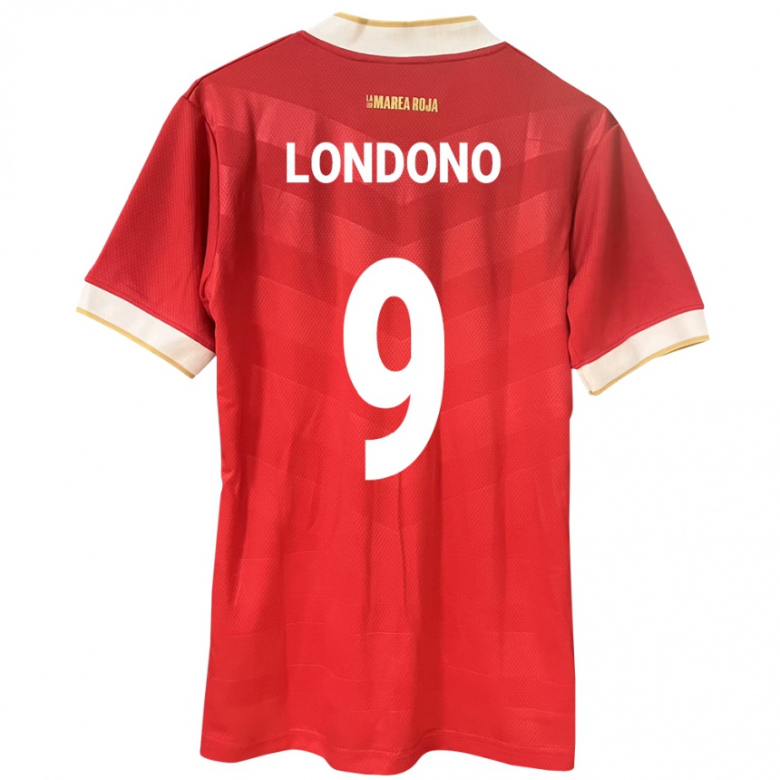 Niño Fútbol Camiseta Panamá Azarias Londoño #9 Rojo 1ª Equipación 24-26