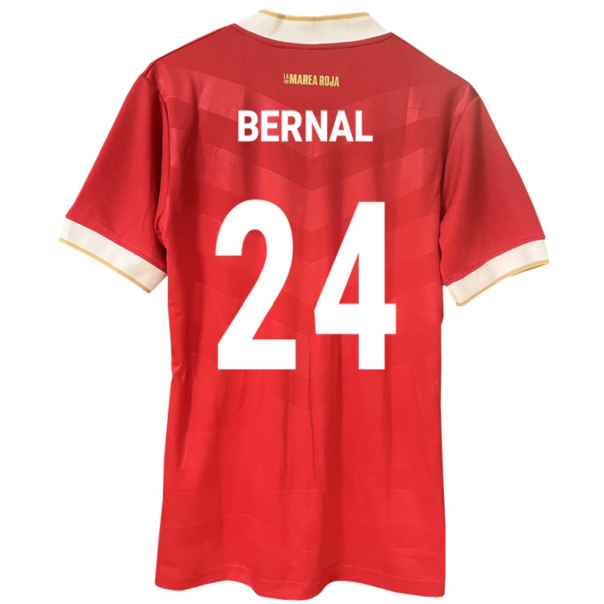 Niño Fútbol Camiseta Panamá Kevin Bernal #24 Rojo 1ª Equipación 24-26