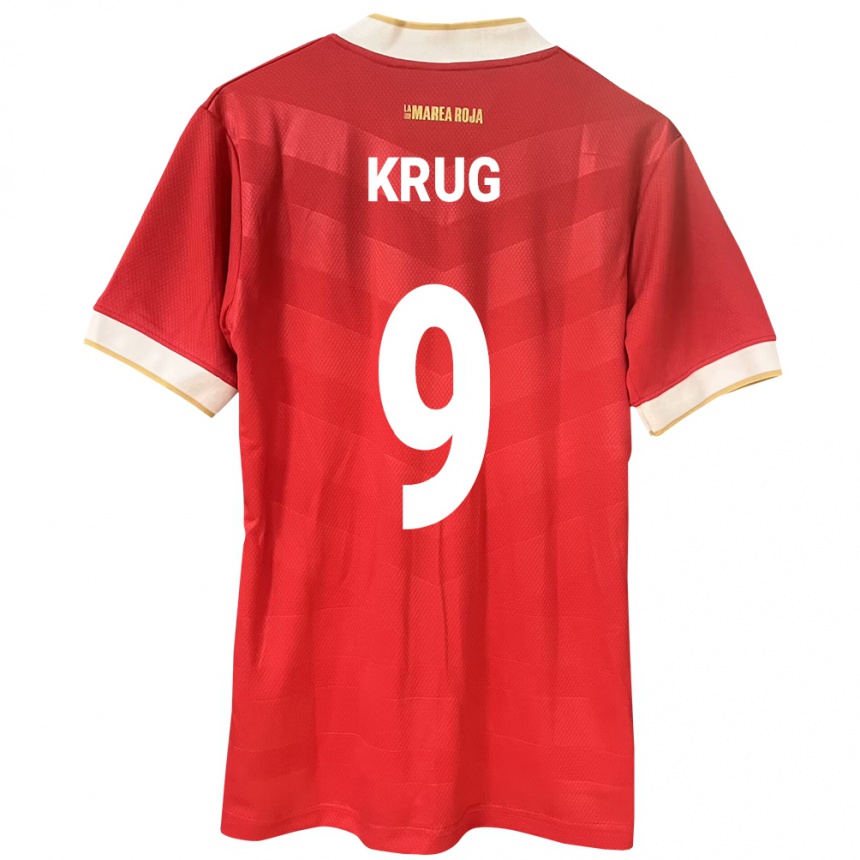 Niño Fútbol Camiseta Panamá Frederick Krug #9 Rojo 1ª Equipación 24-26