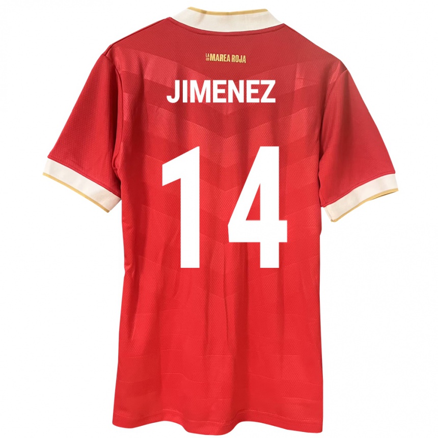 Niño Fútbol Camiseta Panamá Juan Jiménez #14 Rojo 1ª Equipación 24-26