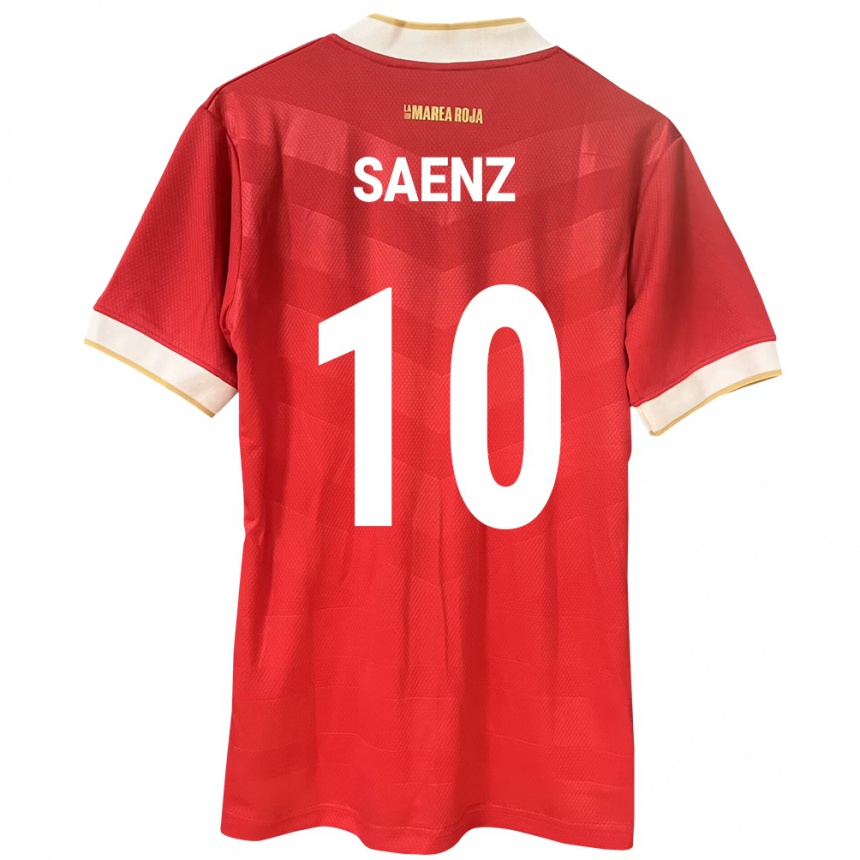 Niño Fútbol Camiseta Panamá Gloria Sáenz #10 Rojo 1ª Equipación 24-26