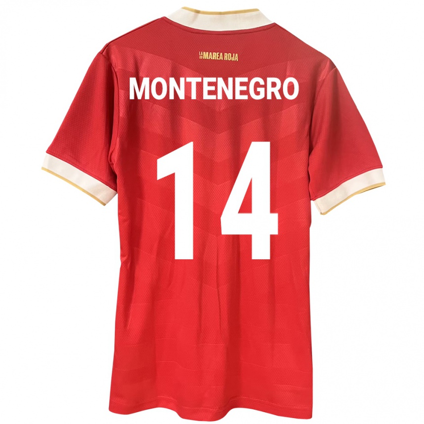 Niño Fútbol Camiseta Panamá Carmen Montenegro #14 Rojo 1ª Equipación 24-26