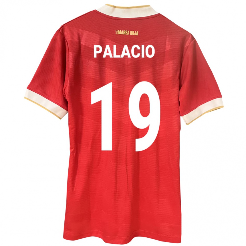 Niño Fútbol Camiseta Panamá Yarelis Palacio #19 Rojo 1ª Equipación 24-26