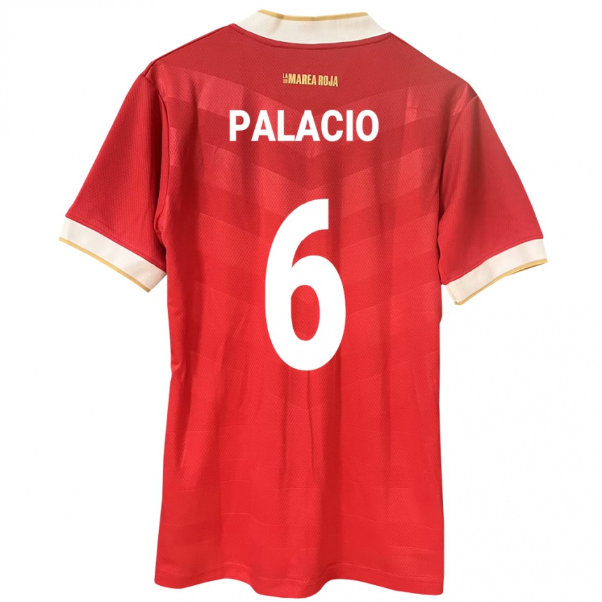 Niño Fútbol Camiseta Panamá Yamileth Palacio #6 Rojo 1ª Equipación 24-26