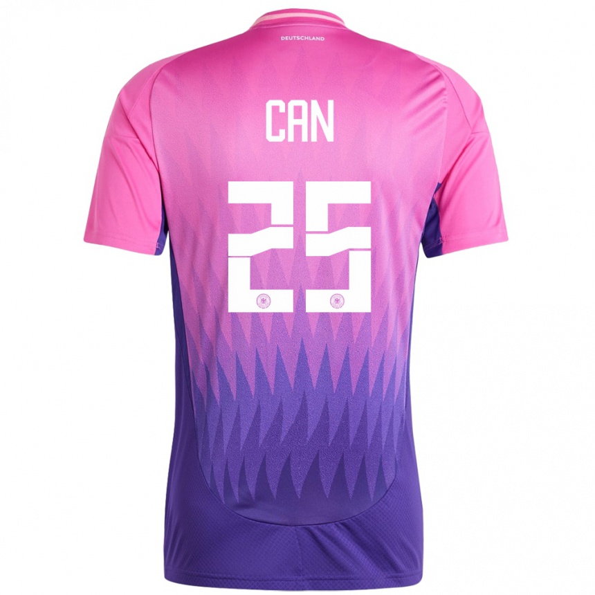 Niño Fútbol Camiseta Alemania Emre Can #25 Rosado Morado 2ª Equipación 24-26