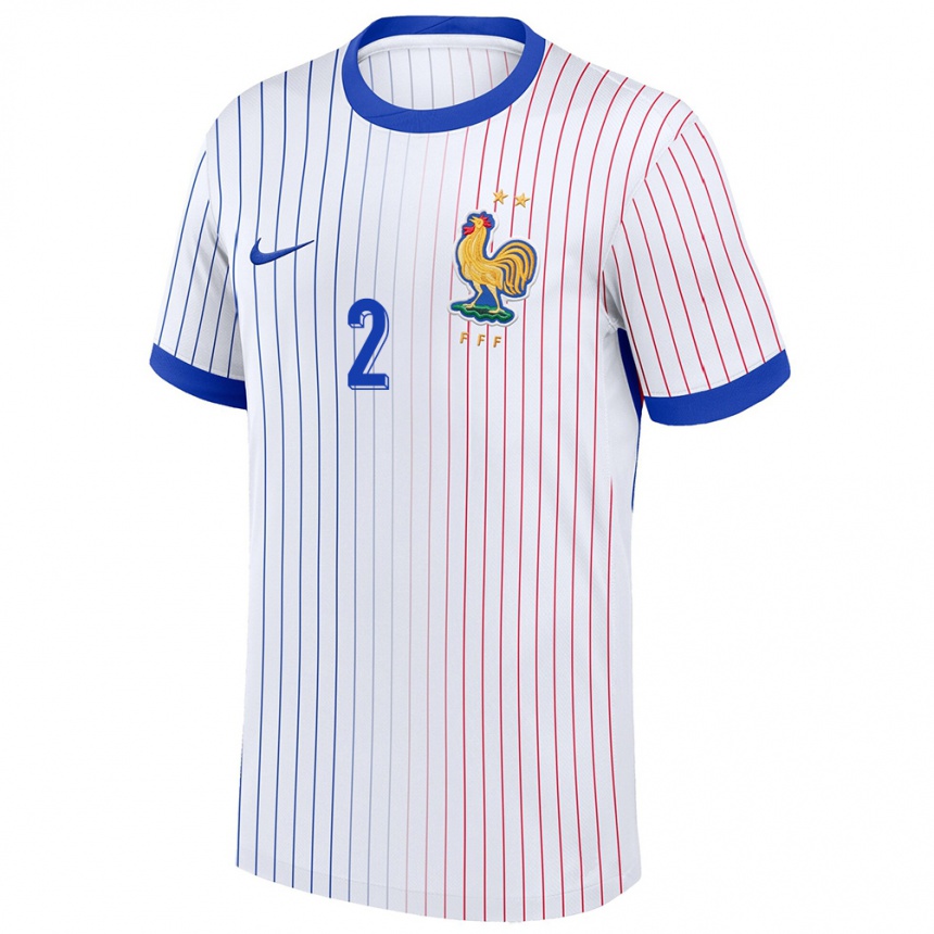 Niño Fútbol Camiseta Francia Wesley Fofana #2 Blanco 2ª Equipación 24-26