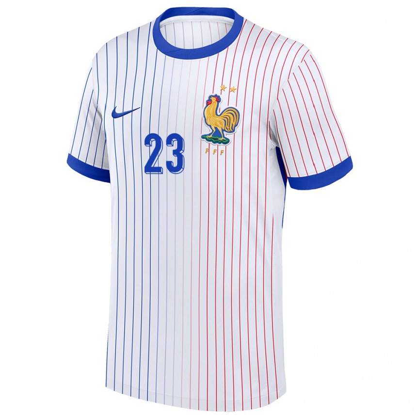 Niño Fútbol Camiseta Francia Hawa Cissoko #23 Blanco 2ª Equipación 24-26