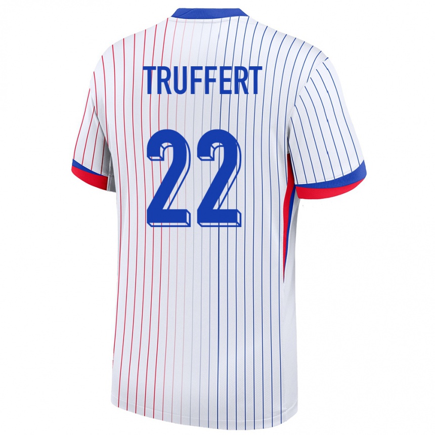 Niño Fútbol Camiseta Francia Adrien Truffert #22 Blanco 2ª Equipación 24-26