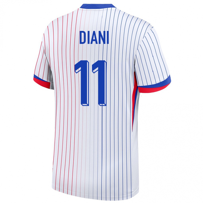 Niño Fútbol Camiseta Francia Kadidiatou Diani #11 Blanco 2ª Equipación 24-26