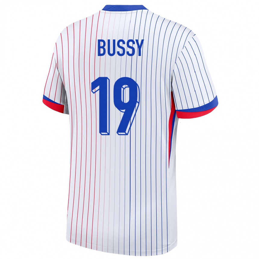 Niño Fútbol Camiseta Francia Kessya Bussy #19 Blanco 2ª Equipación 24-26