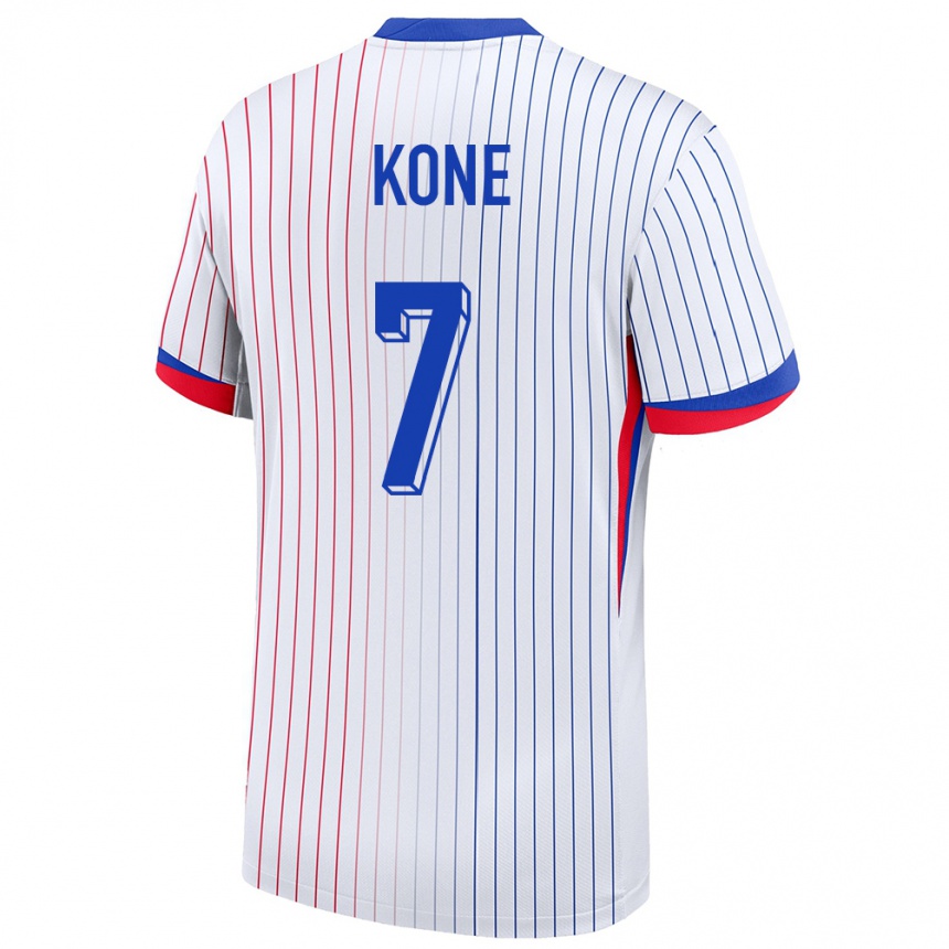 Niño Fútbol Camiseta Francia Kouadio Kone #7 Blanco 2ª Equipación 24-26