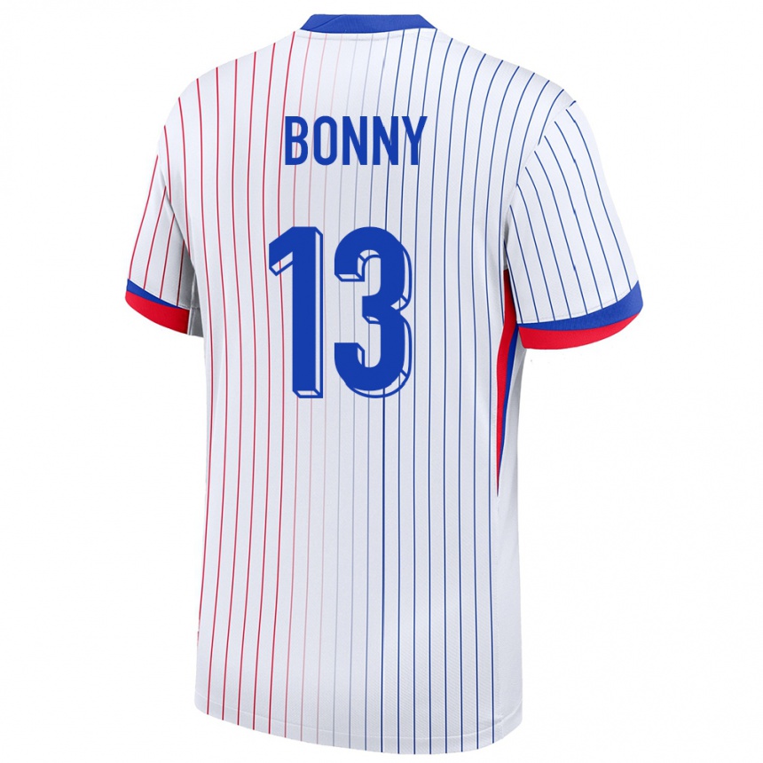 Niño Fútbol Camiseta Francia Ange Yoan Bonny #13 Blanco 2ª Equipación 24-26