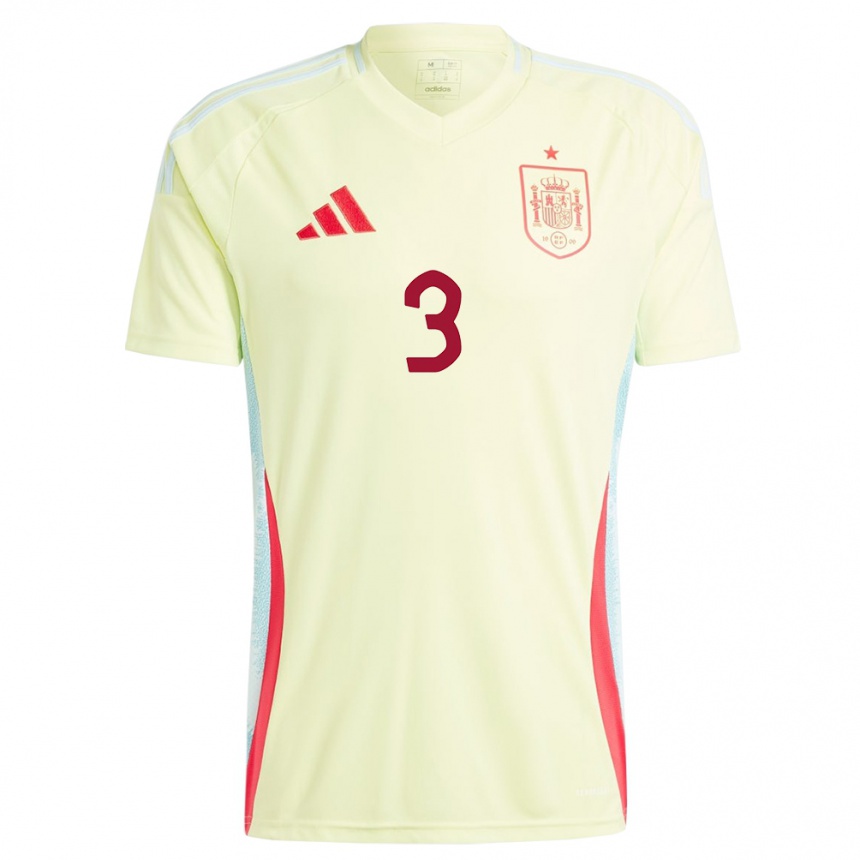 Niño Fútbol Camiseta España Laia Aleixandri #3 Amarillo 2ª Equipación 24-26