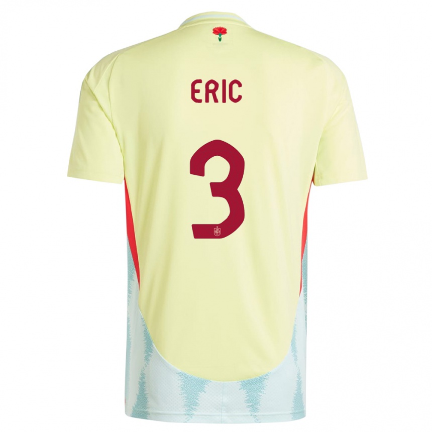 Niño Fútbol Camiseta España Eric Garcia #3 Amarillo 2ª Equipación 24-26