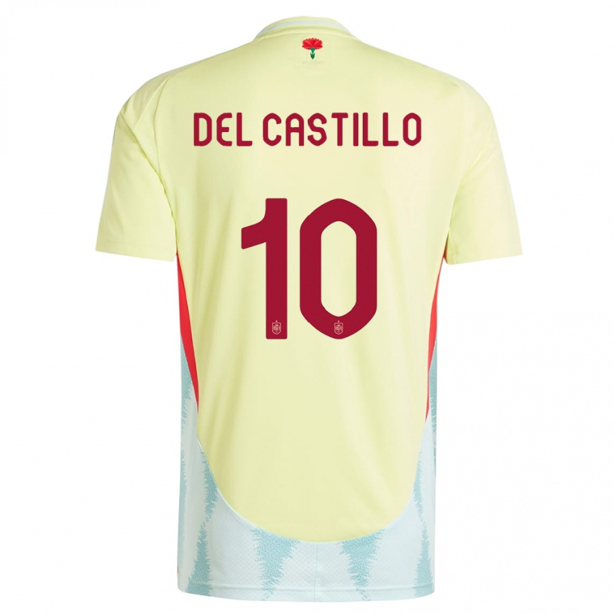 Niño Fútbol Camiseta España Athenea Del Castillo #10 Amarillo 2ª Equipación 24-26