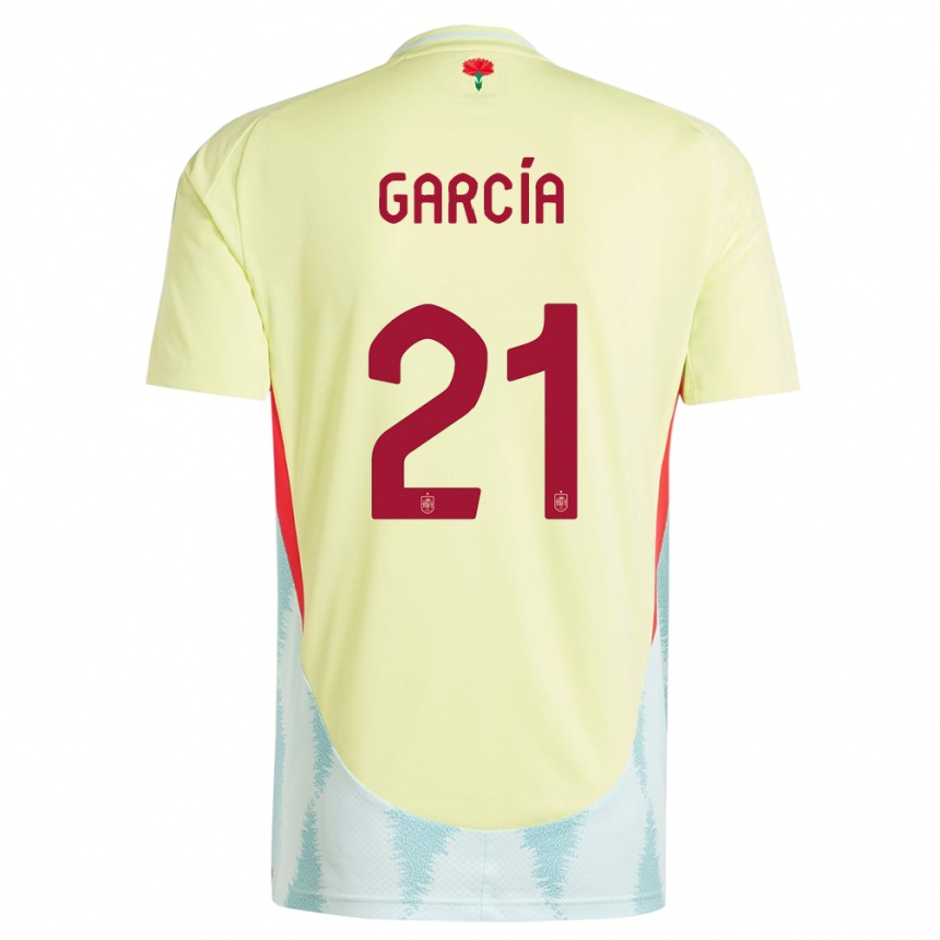 Niño Fútbol Camiseta España Sheila Garcia #21 Amarillo 2ª Equipación 24-26