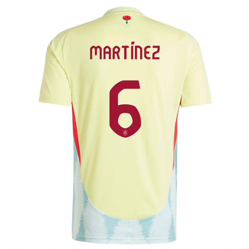 Niño Fútbol Camiseta España Roger Martinez #6 Amarillo 2ª Equipación 24-26