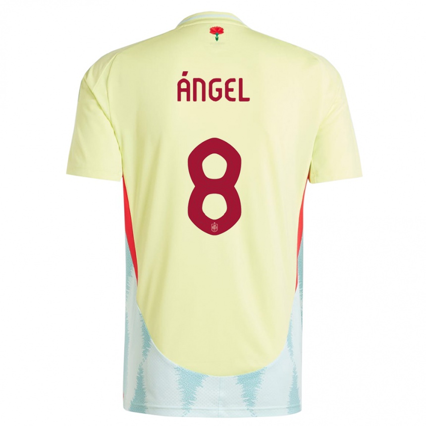 Niño Fútbol Camiseta España Manuel Angel #8 Amarillo 2ª Equipación 24-26