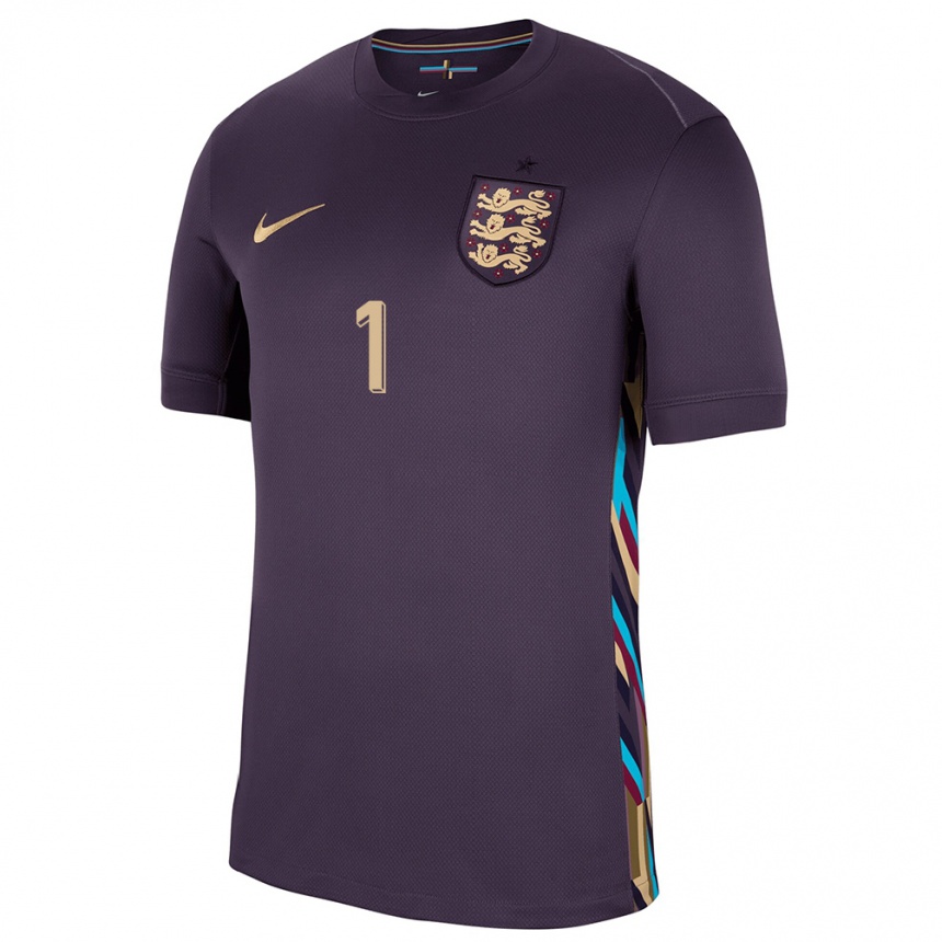 Niño Fútbol Camiseta Inglaterra Nick Pope #1 Pasa Oscura 2ª Equipación 24-26