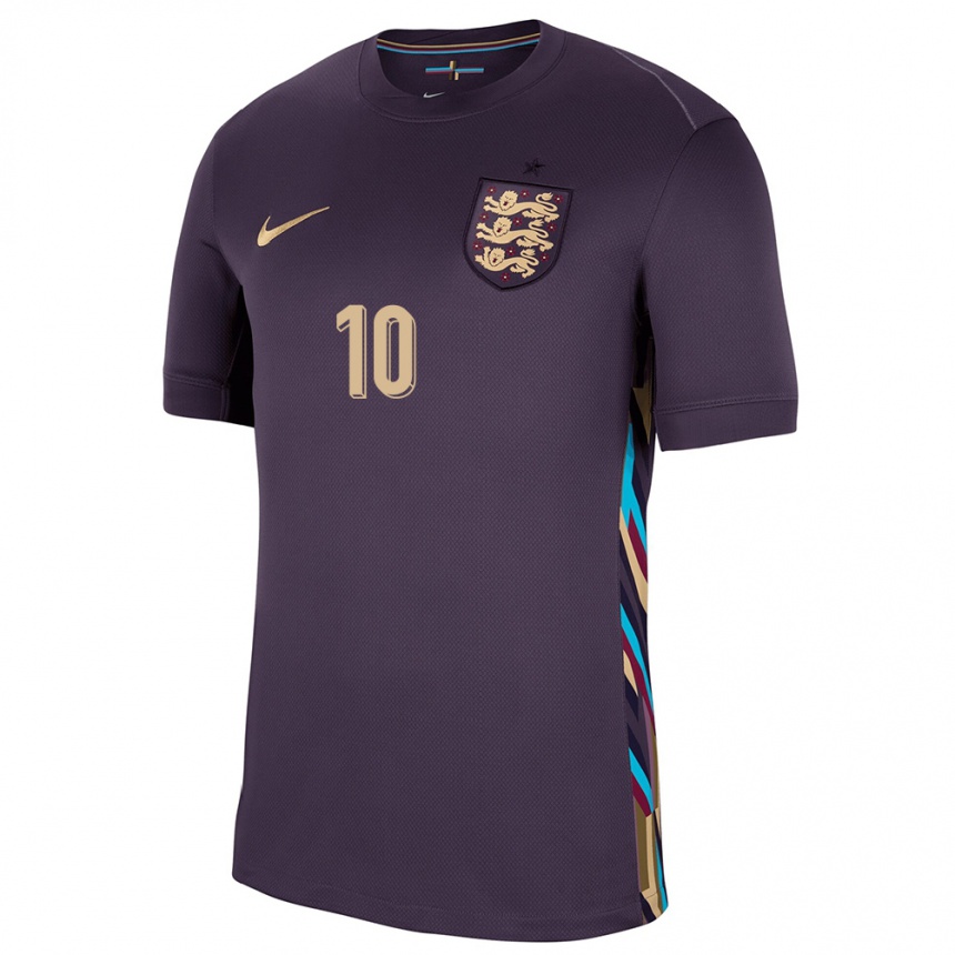 Niño Fútbol Camiseta Inglaterra George Hall #10 Pasa Oscura 2ª Equipación 24-26