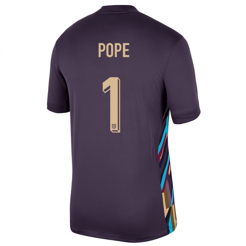 Niño Fútbol Camiseta Inglaterra Nick Pope #1 Pasa Oscura 2ª Equipación 24-26