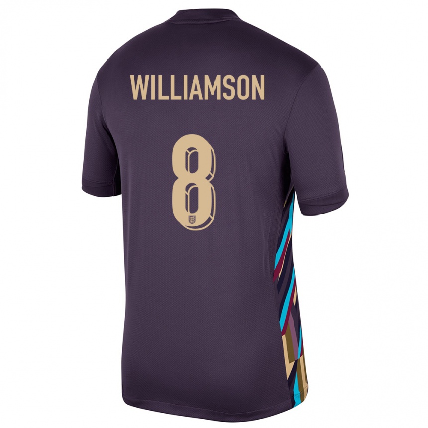 Niño Fútbol Camiseta Inglaterra Leah Williamson #8 Pasa Oscura 2ª Equipación 24-26