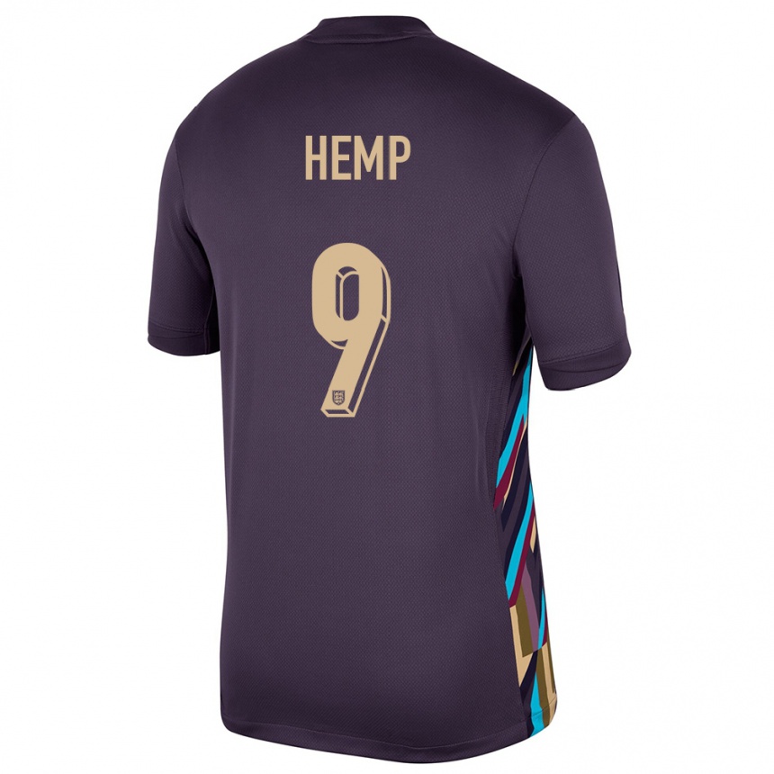 Niño Fútbol Camiseta Inglaterra Lauren Hemp #9 Pasa Oscura 2ª Equipación 24-26