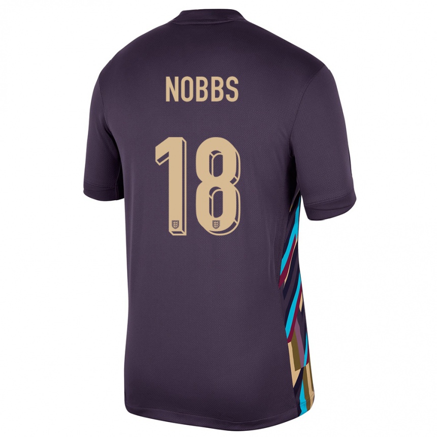 Niño Fútbol Camiseta Inglaterra Jordan Nobbs #18 Pasa Oscura 2ª Equipación 24-26