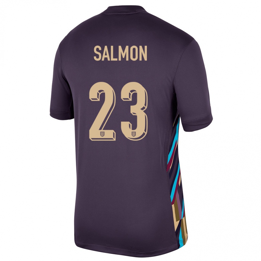 Niño Fútbol Camiseta Inglaterra Ebony Salmon #23 Pasa Oscura 2ª Equipación 24-26