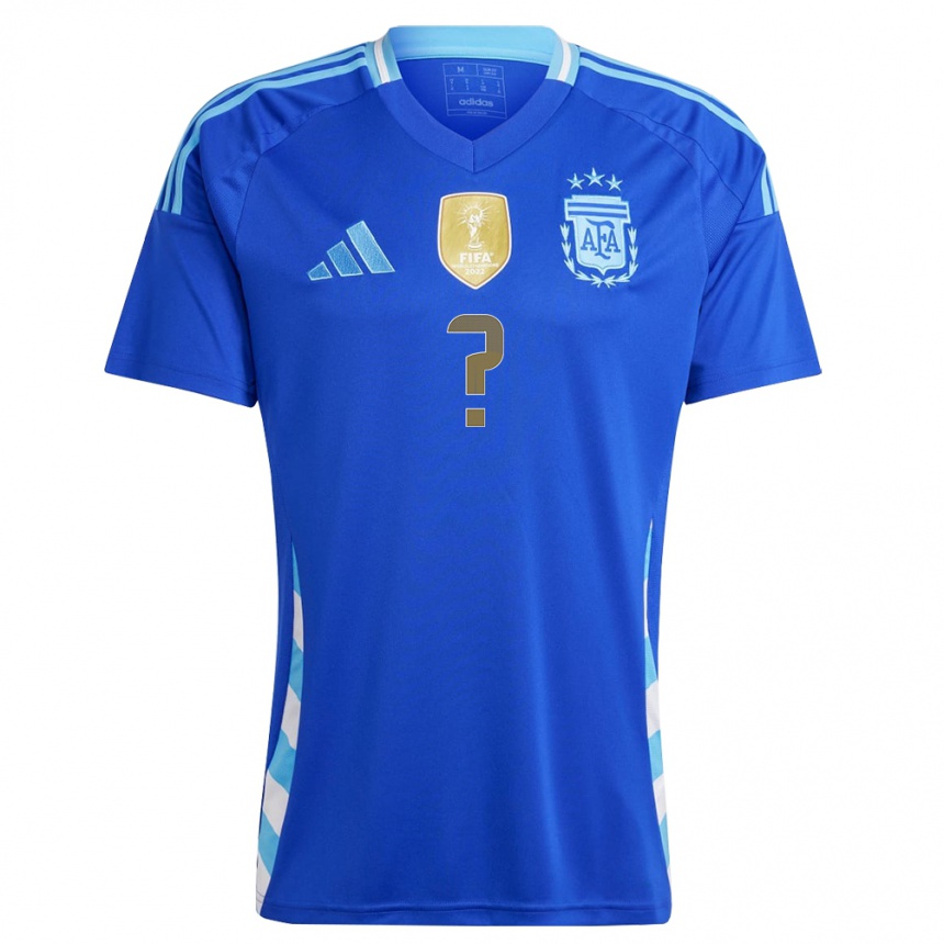 Niño Fútbol Camiseta Argentina Su Nombre #0 Azul 2ª Equipación 24-26