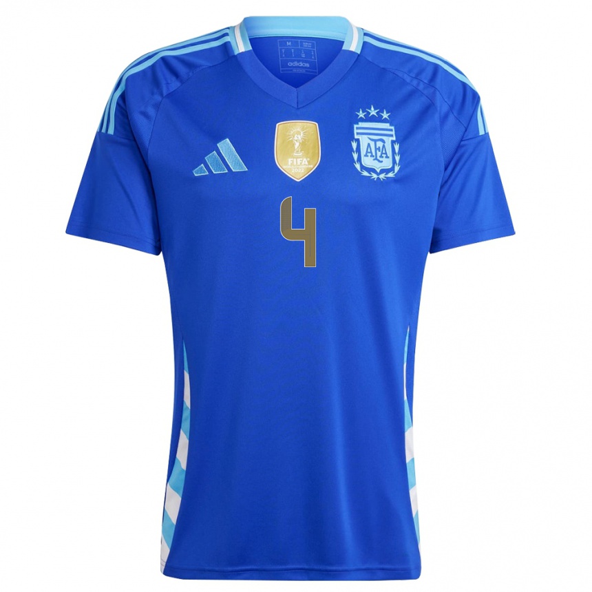 Niño Fútbol Camiseta Argentina Sofia Schell #4 Azul 2ª Equipación 24-26