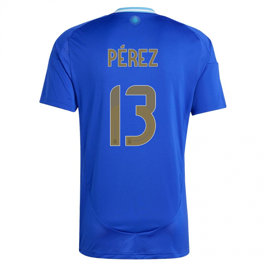 Niño Fútbol Camiseta Argentina Nehuen Perez #13 Azul 2ª Equipación 24-26