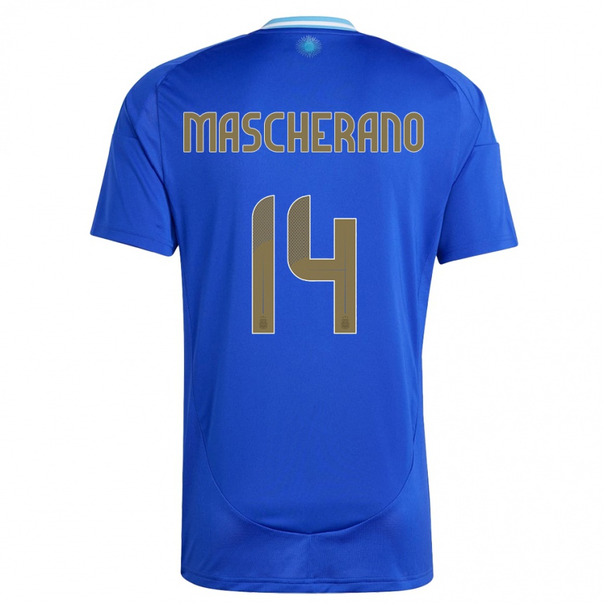 Niño Fútbol Camiseta Argentina Javier Mascherano #14 Azul 2ª Equipación 24-26