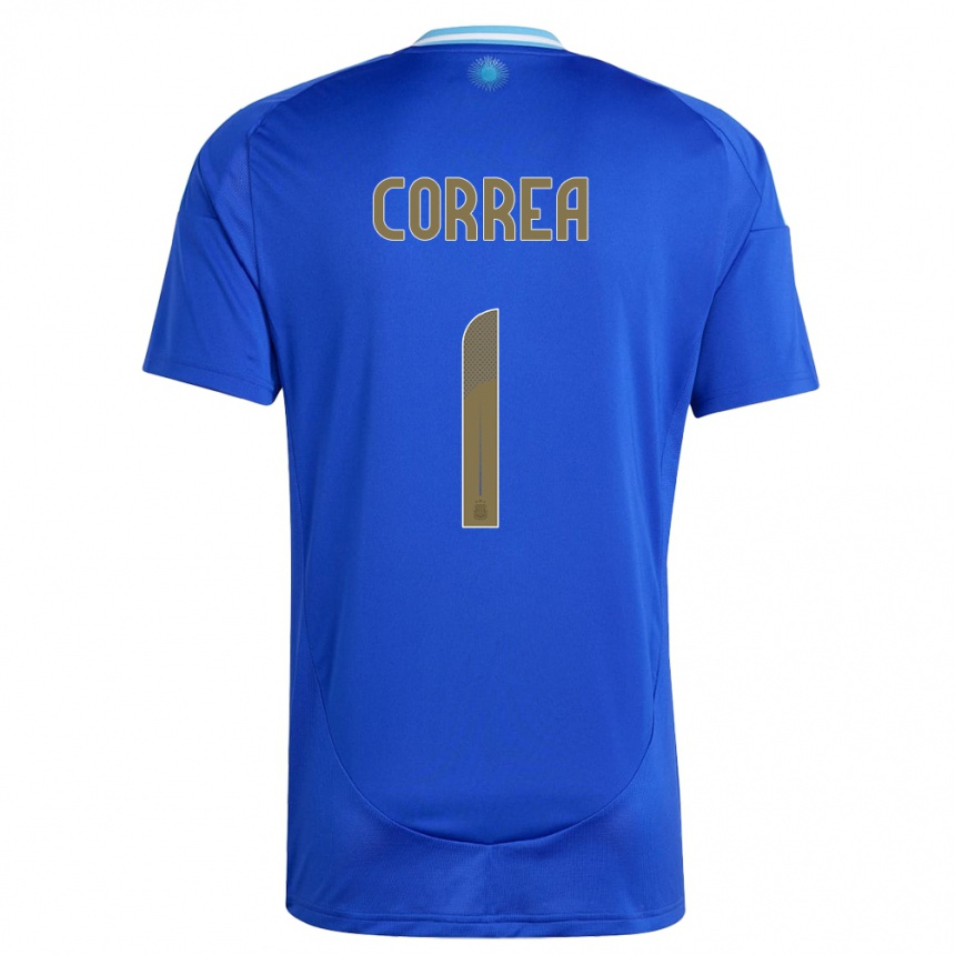 Niño Fútbol Camiseta Argentina Vanina Correa #1 Azul 2ª Equipación 24-26