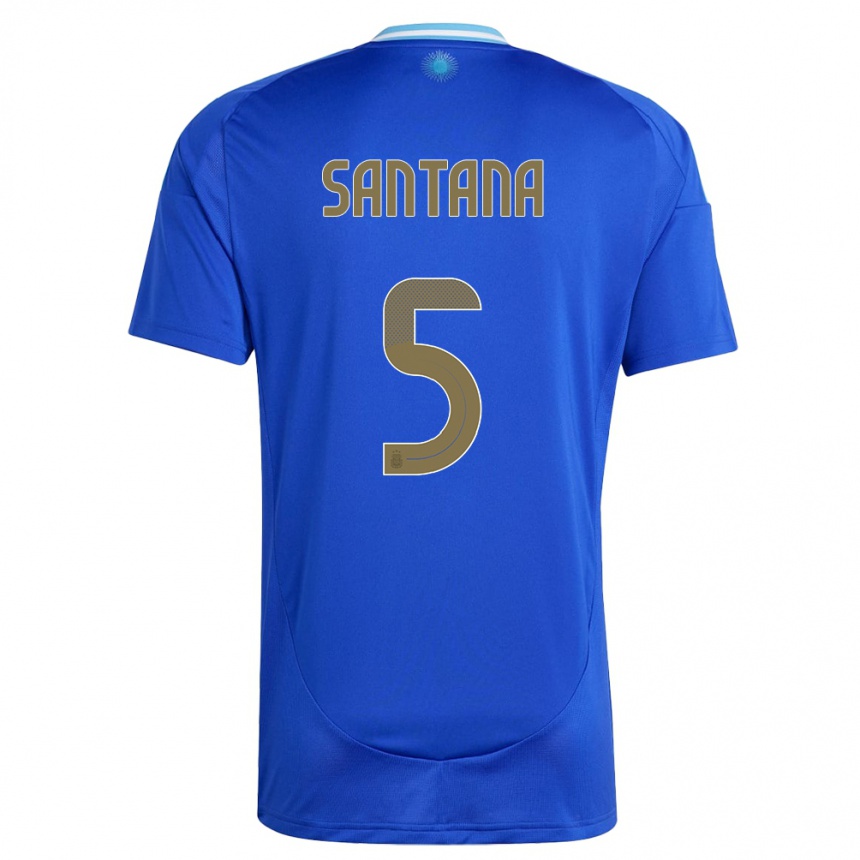 Niño Fútbol Camiseta Argentina Vanesa Santana #5 Azul 2ª Equipación 24-26