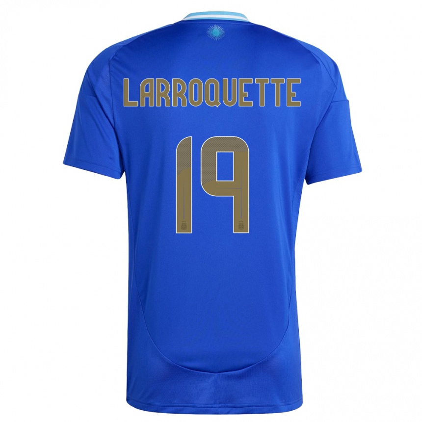 Niño Fútbol Camiseta Argentina Mariana Larroquette #19 Azul 2ª Equipación 24-26