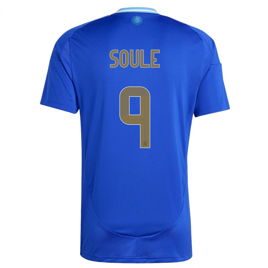 Niño Fútbol Camiseta Argentina Matias Soule #9 Azul 2ª Equipación 24-26