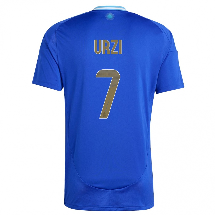 Niño Fútbol Camiseta Argentina Agustin Urzi #7 Azul 2ª Equipación 24-26