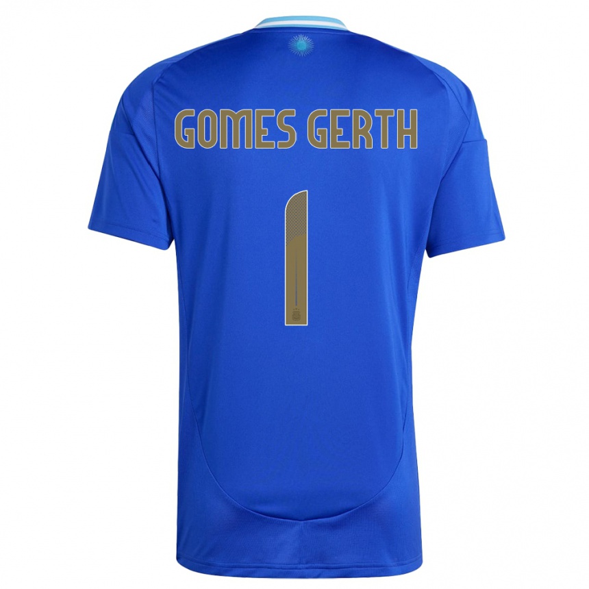 Niño Fútbol Camiseta Argentina Federico Gomes Gerth #1 Azul 2ª Equipación 24-26