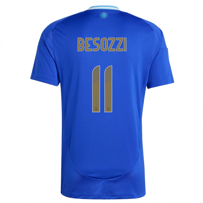 Niño Fútbol Camiseta Argentina Lucas Besozzi #11 Azul 2ª Equipación 24-26