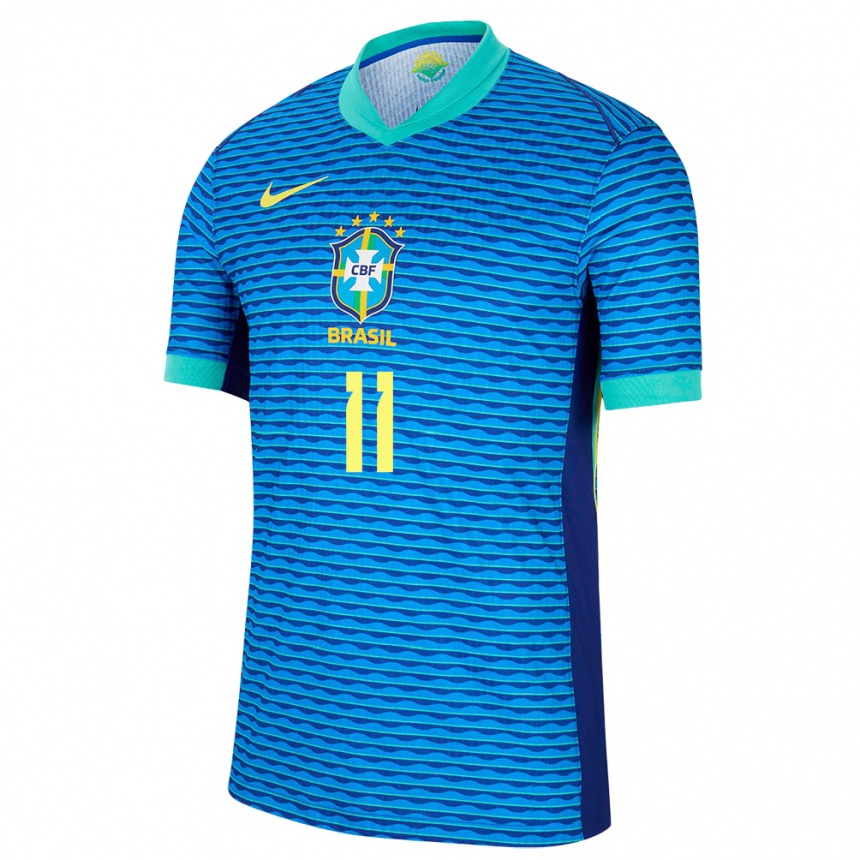 Niño Fútbol Camiseta Brasil Adriana #11 Azul 2ª Equipación 24-26