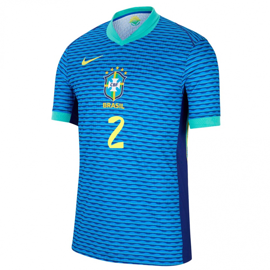 Niño Fútbol Camiseta Brasil Antonia #2 Azul 2ª Equipación 24-26