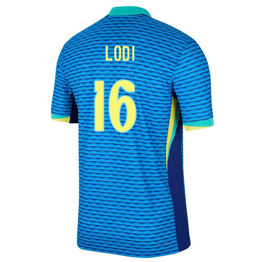 Niño Fútbol Camiseta Brasil Renan Lodi #16 Azul 2ª Equipación 24-26