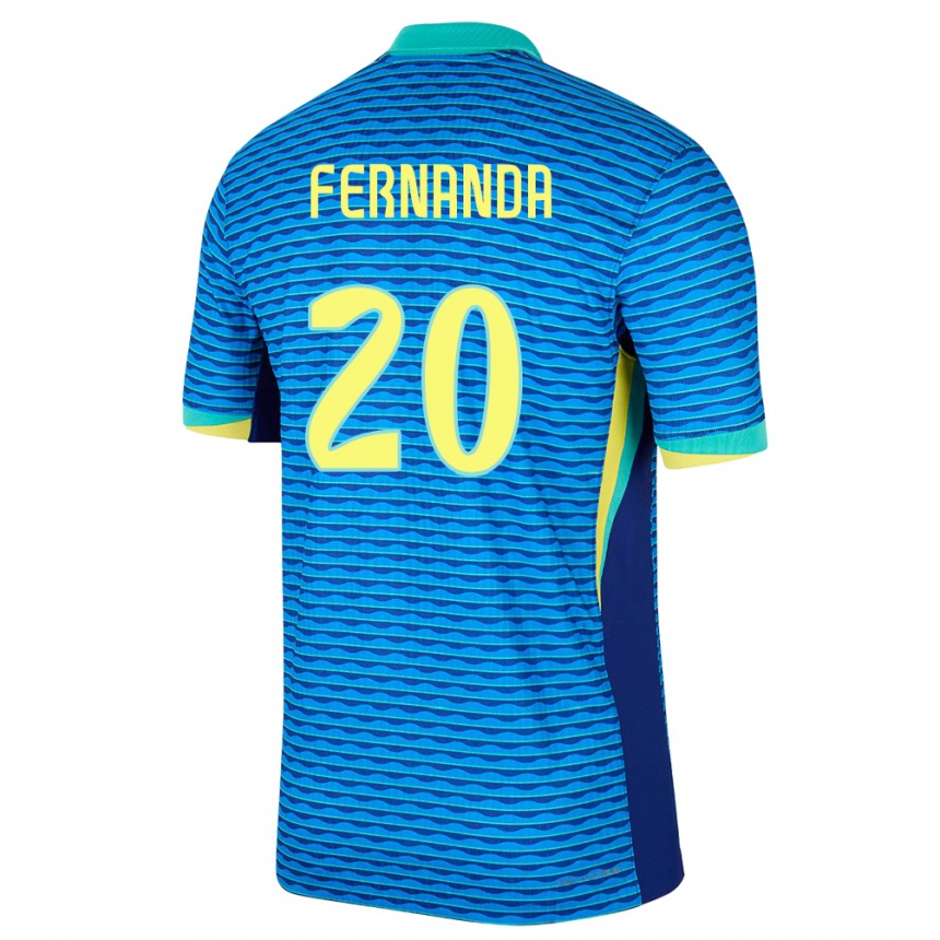 Niño Fútbol Camiseta Brasil Fernanda Palermo #20 Azul 2ª Equipación 24-26