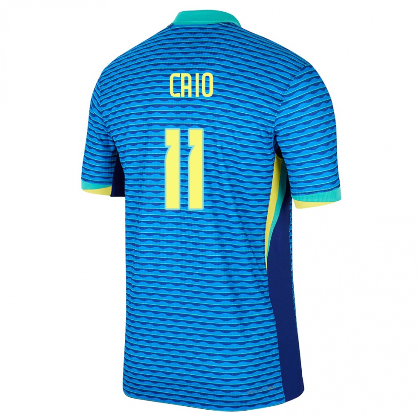 Niño Fútbol Camiseta Brasil Caio #11 Azul 2ª Equipación 24-26