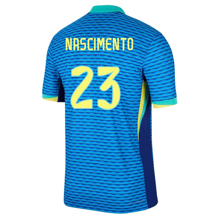 Niño Fútbol Camiseta Brasil Matheus Nascimento #23 Azul 2ª Equipación 24-26